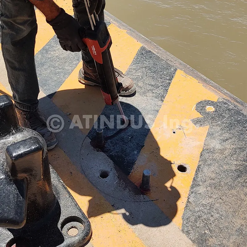 Atindus - Anclaje quimico Bita Bolardo muelle