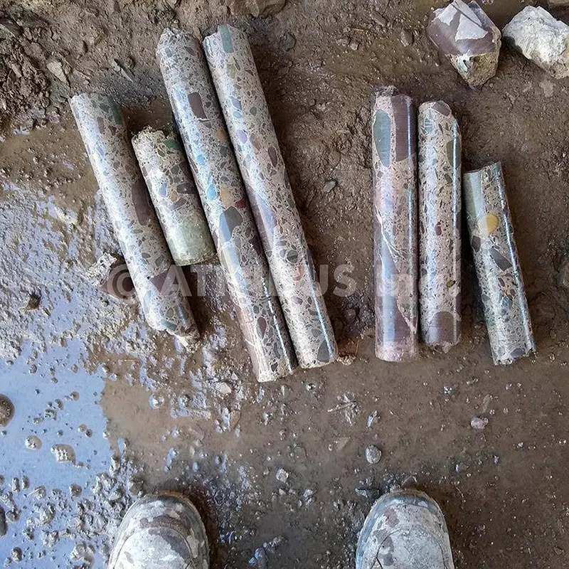 Atindus - Perforacion de hormigon extraccion de probeta testigo calado